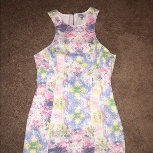 Double back zipper, watercolor, summer dress