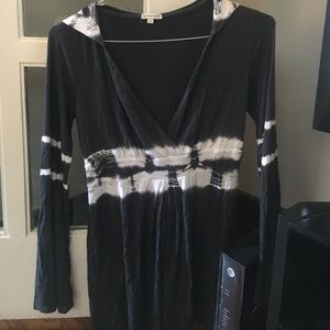 Boston Proper hooded tie dye tunic - size S
