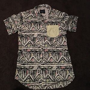 Modern Amusement button up tee