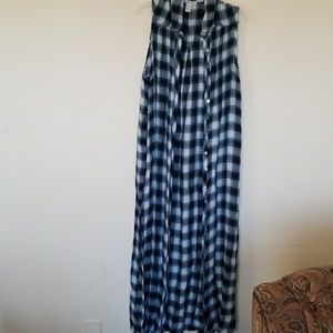 Plaid Maxi Vest/Dress