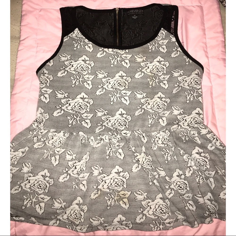 Forever 21 Plus Peplum top 2X