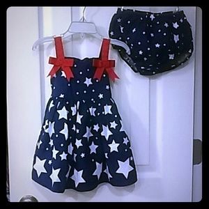 Jessica Ann Patriotic Girls Dress & Bottoms