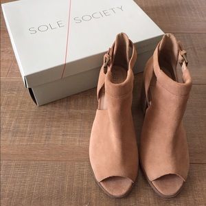Brand New Sole Society Ferris Open Toe Block Heel