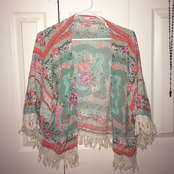 BONGO Tops - Bongo Fringe Kimono