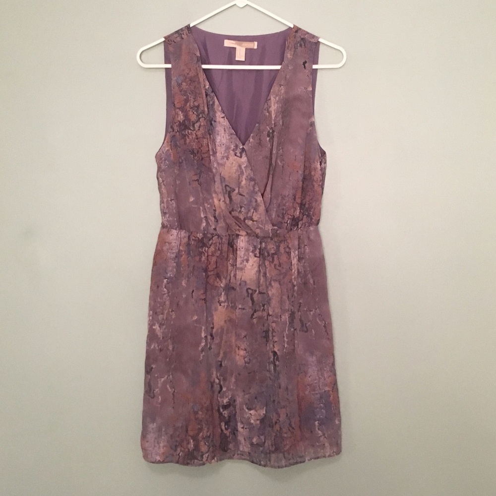 Forever 21 Watercolor Surplice Dress EUC