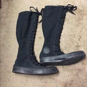 🎉SOLD🎉Black Knee-High All Star Converse