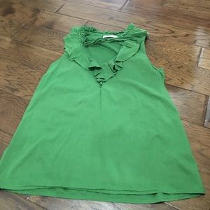Fun ruffled green top