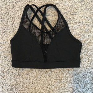 Missguided fishnet crisscross sports bra