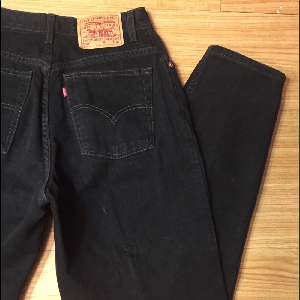 Black High Waist Levi's Jeans