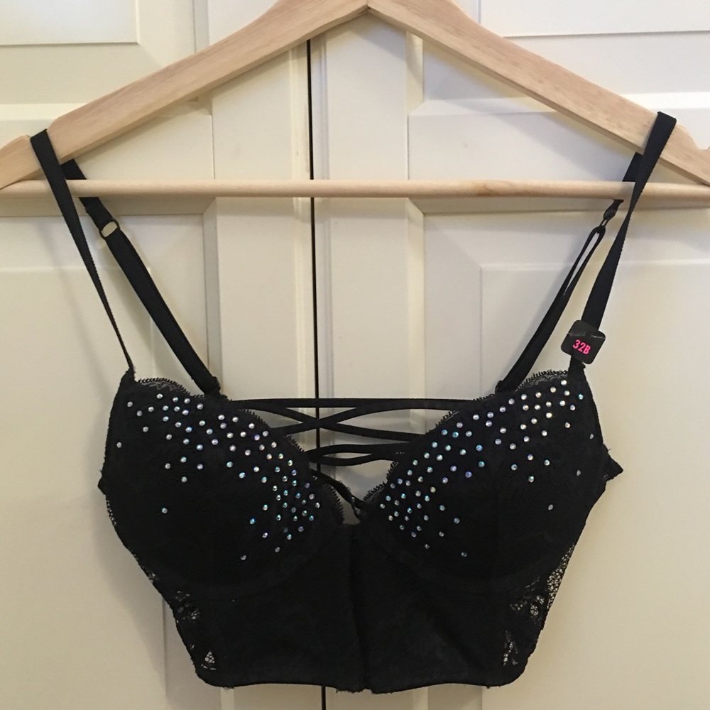 La senza blue beaded bralette