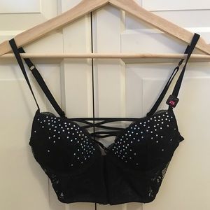 La senza blue beaded bralette