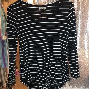 Stripped High/Low Shirt