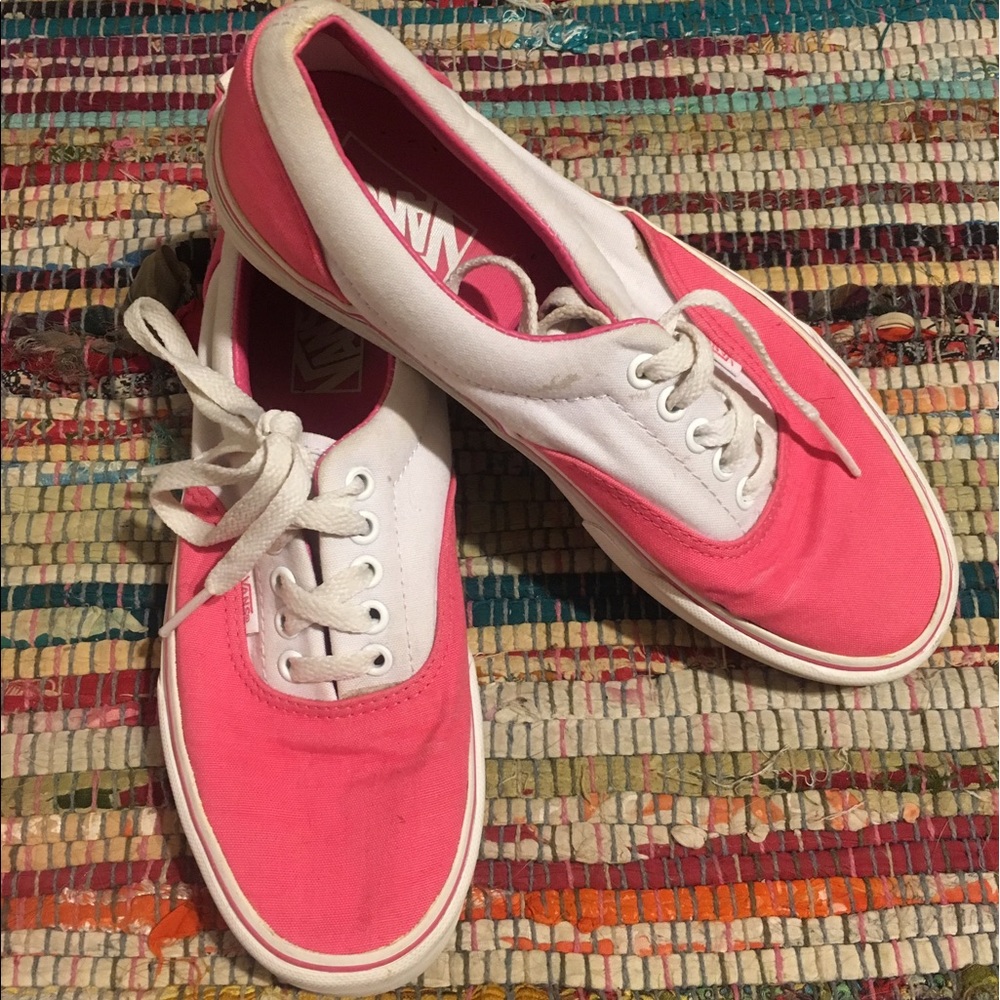 Pink and White Vans