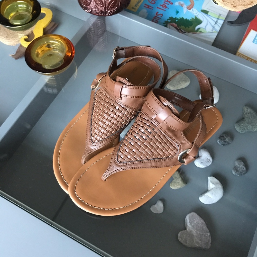 Basket weave sandals