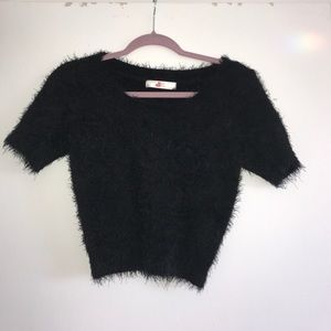 American Apparel Black Crop Top