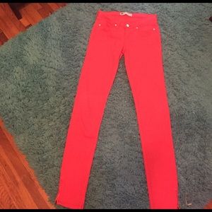 Coral Levi's jeans