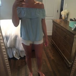 Old navy off shoulder denim top NWOT