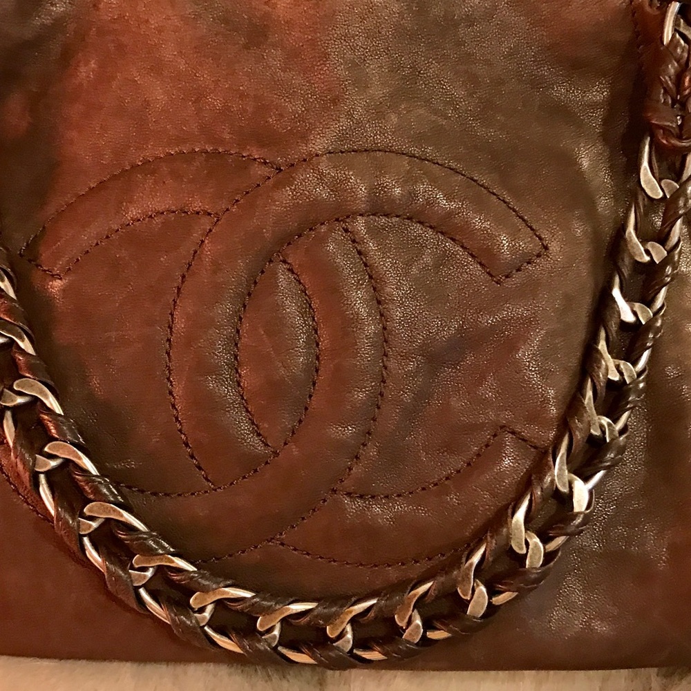 CHANEL Stone Brown-Grey Large Bag - Picture 3 of 8