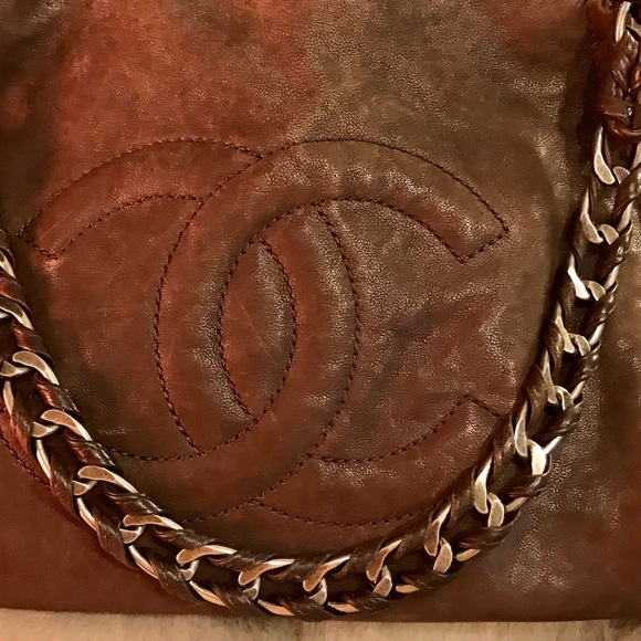 CHANEL Stone Brown-Grey Large Bag - Picture 3 of 8