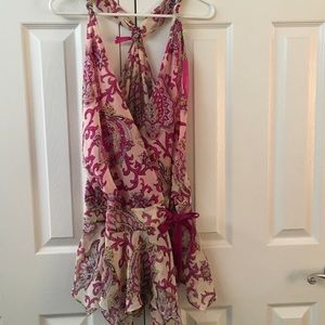 Dottie Pink S Sheer cover up Top Dress