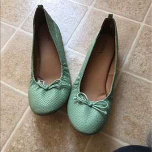Mint green cushion Merona flats
