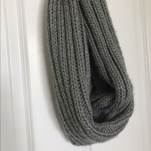 Grey shimmer infinity scarf