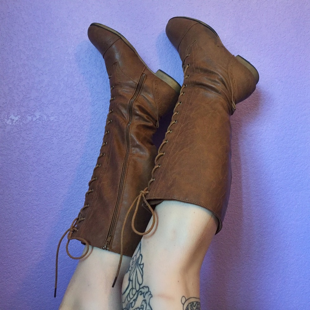 ✨Brown Knee High Riding Boots✨