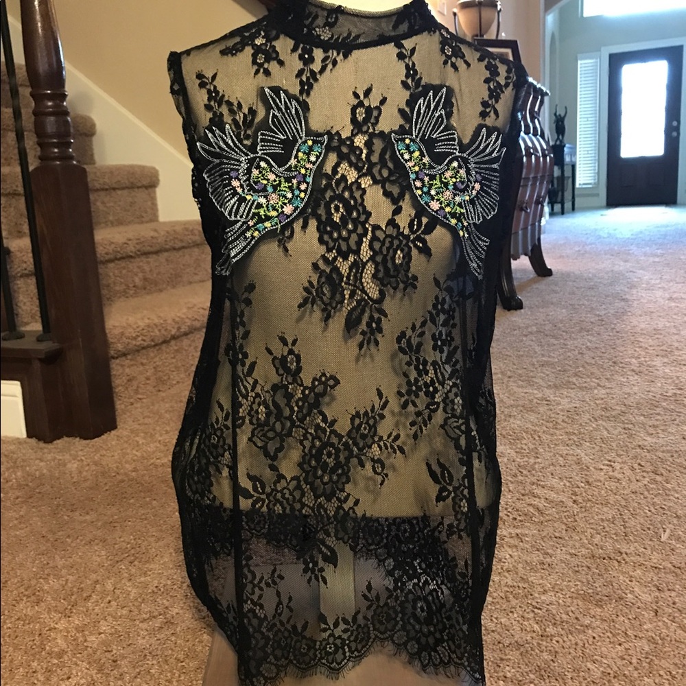 Black Lace Shirt