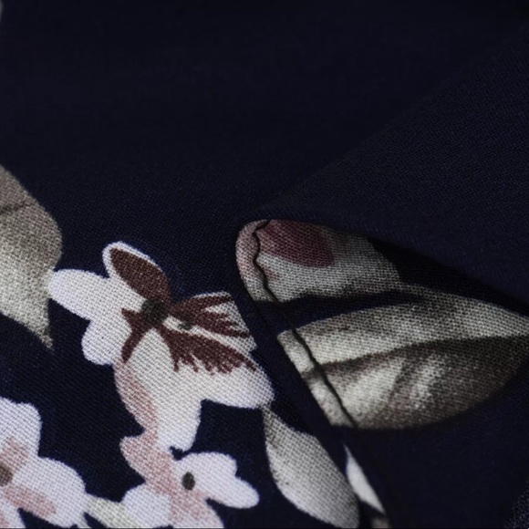 New Navy Floral Jumpsuit / Trouser Pants Romper - Picture 3 of 6