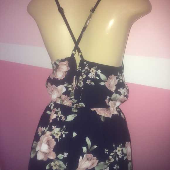 New Navy Floral Jumpsuit / Trouser Pants Romper - Picture 6 of 6