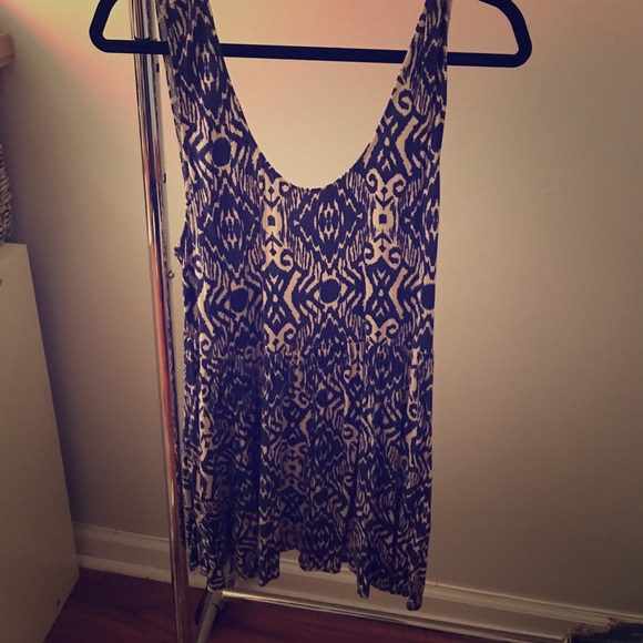Aztec Printed Baby Doll Tank Top - Picture 1 of 4