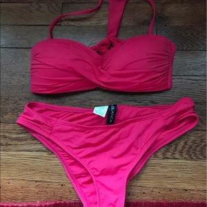 pink bikini top and bottom