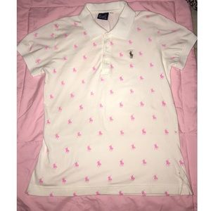 Polo pink and white