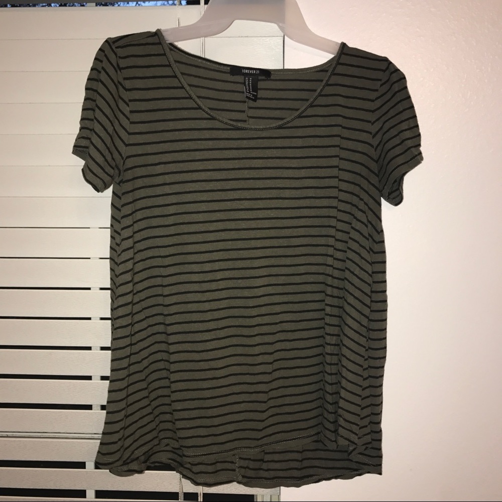 Striped blouse.