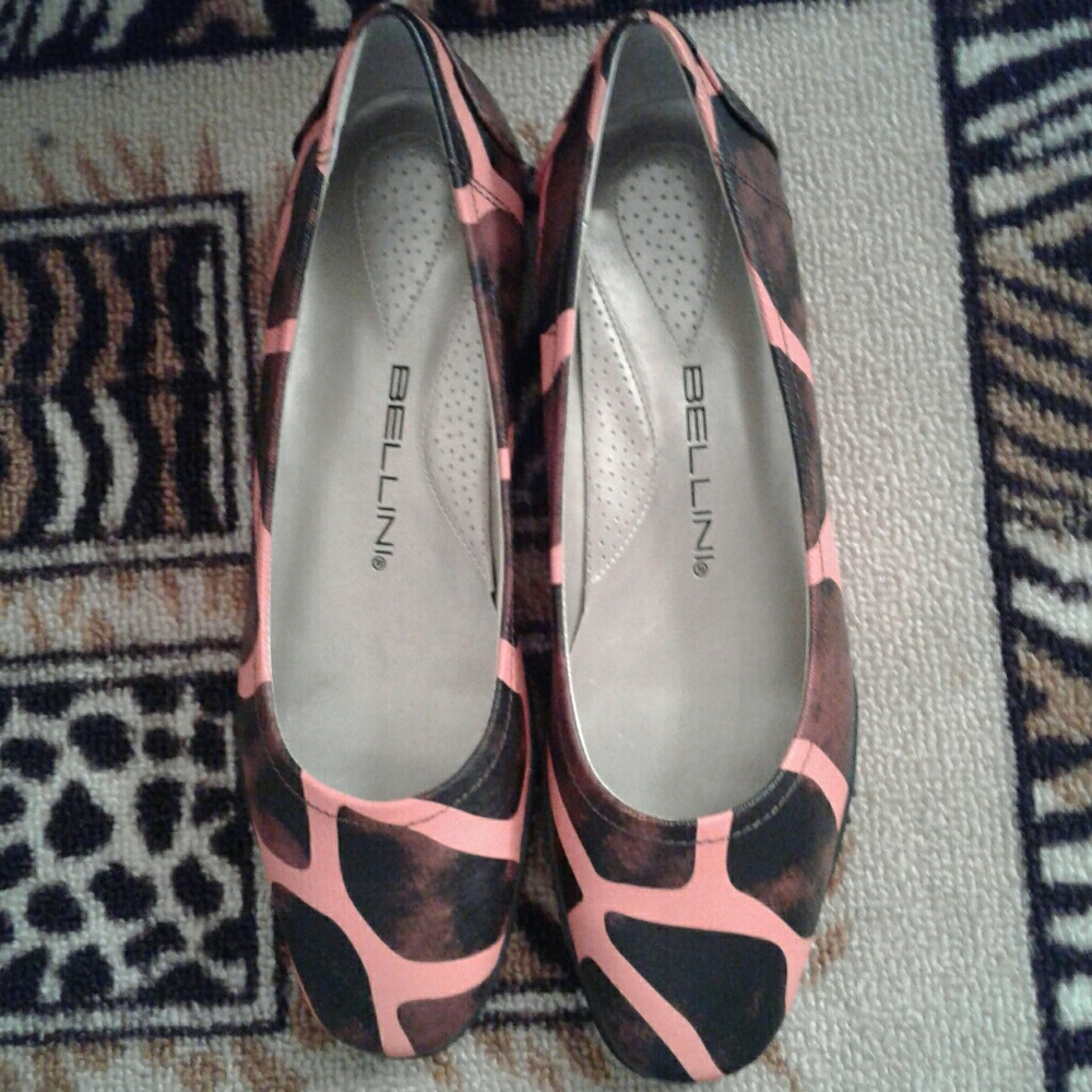 Flat orange and brown loafers