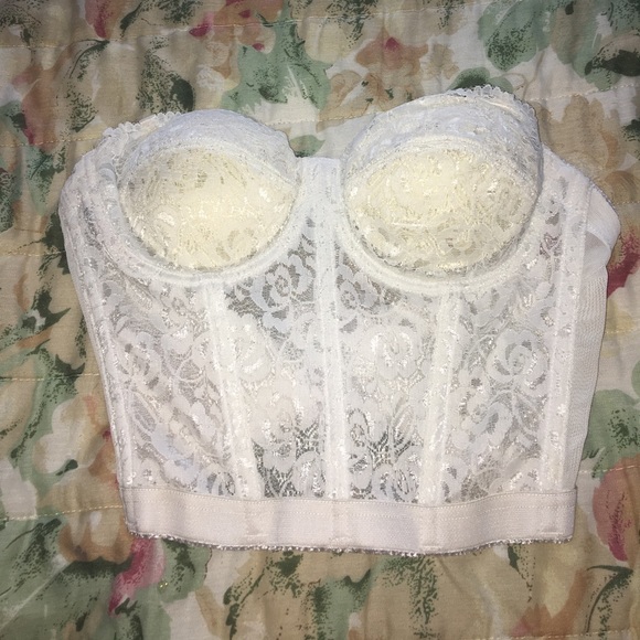 White Lace Bustier Top - Picture 2 of 3