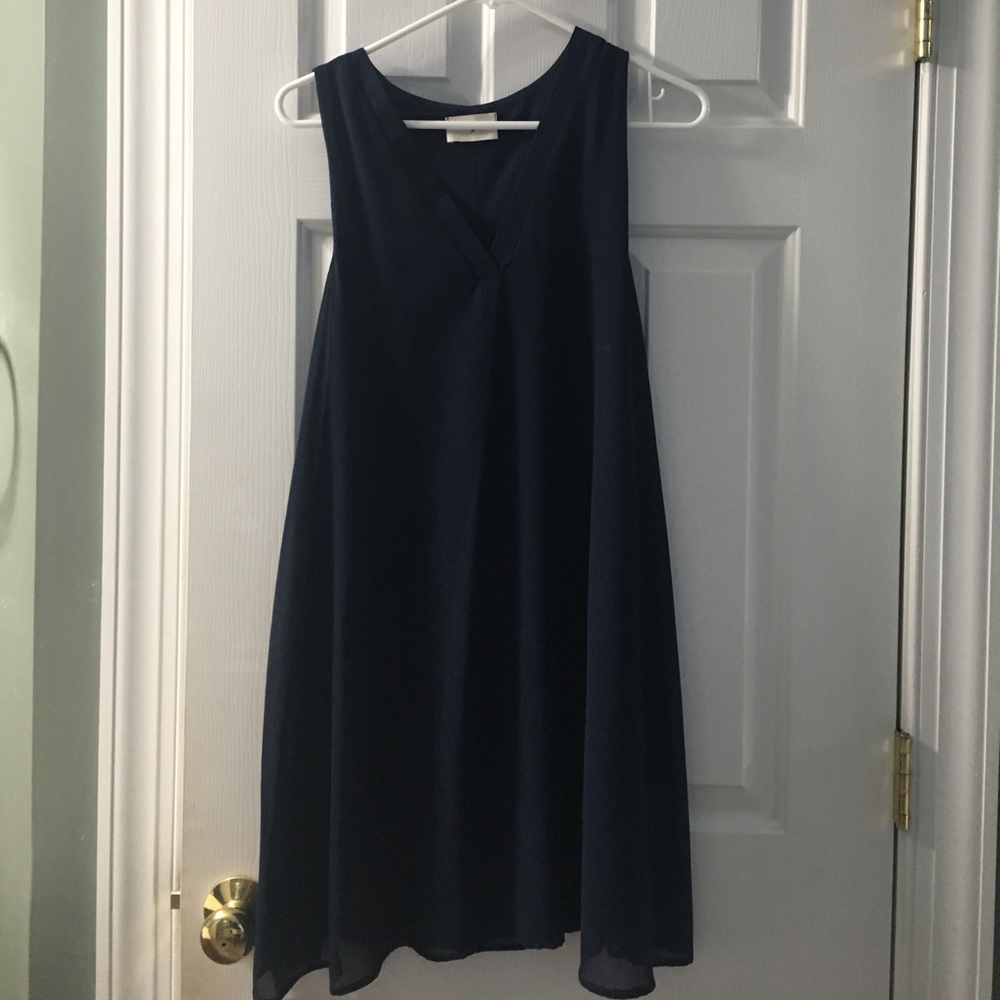 Everly navy blue swing dress