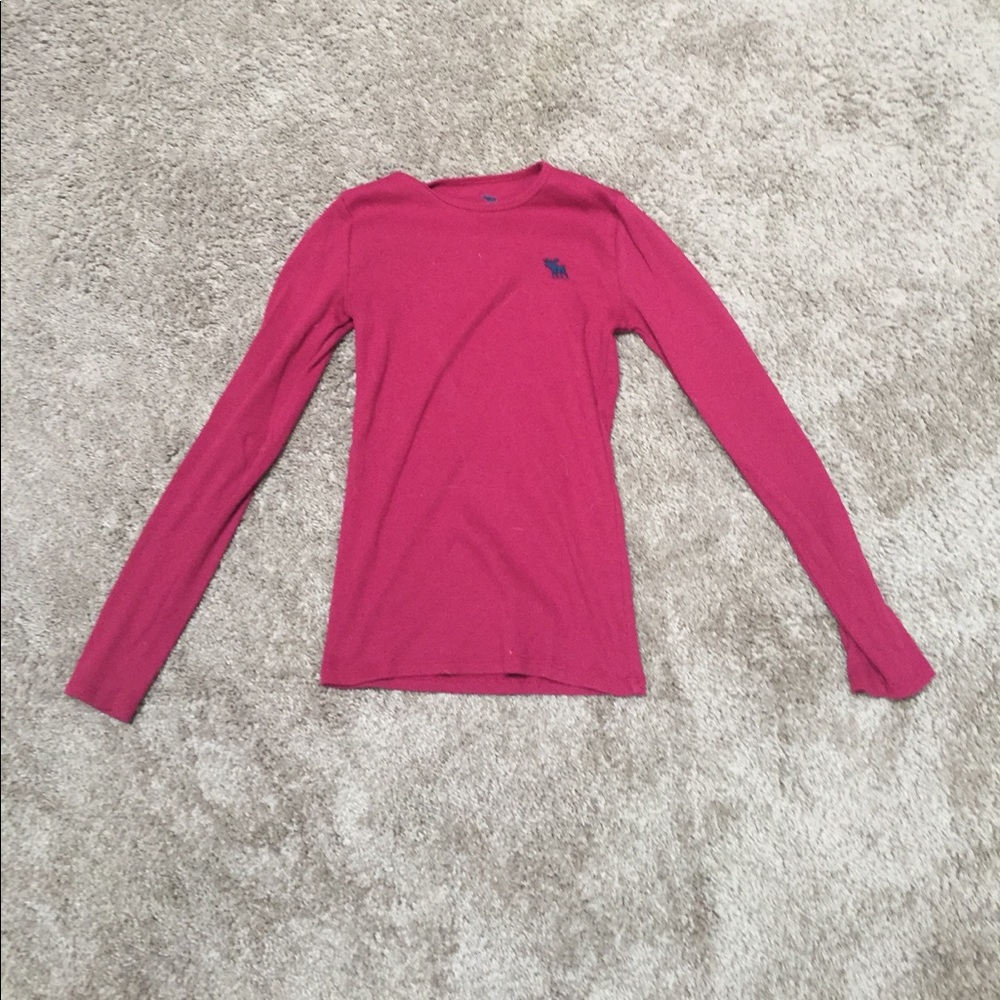 Red Abercrombie Kids Long Sleeve Shirt.