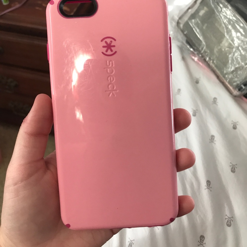 Pink speck iPhone 6 Plus case