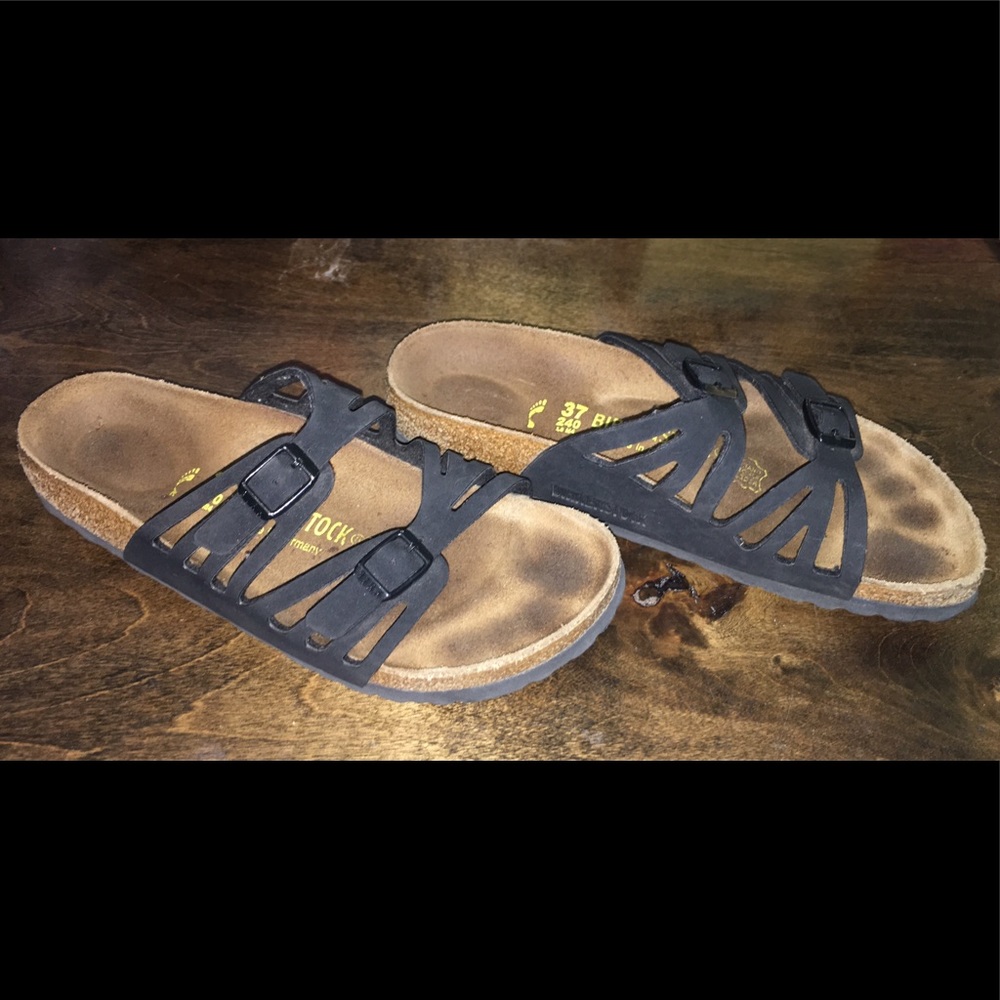 Women's Birkenstock Black Granada Birkibuc