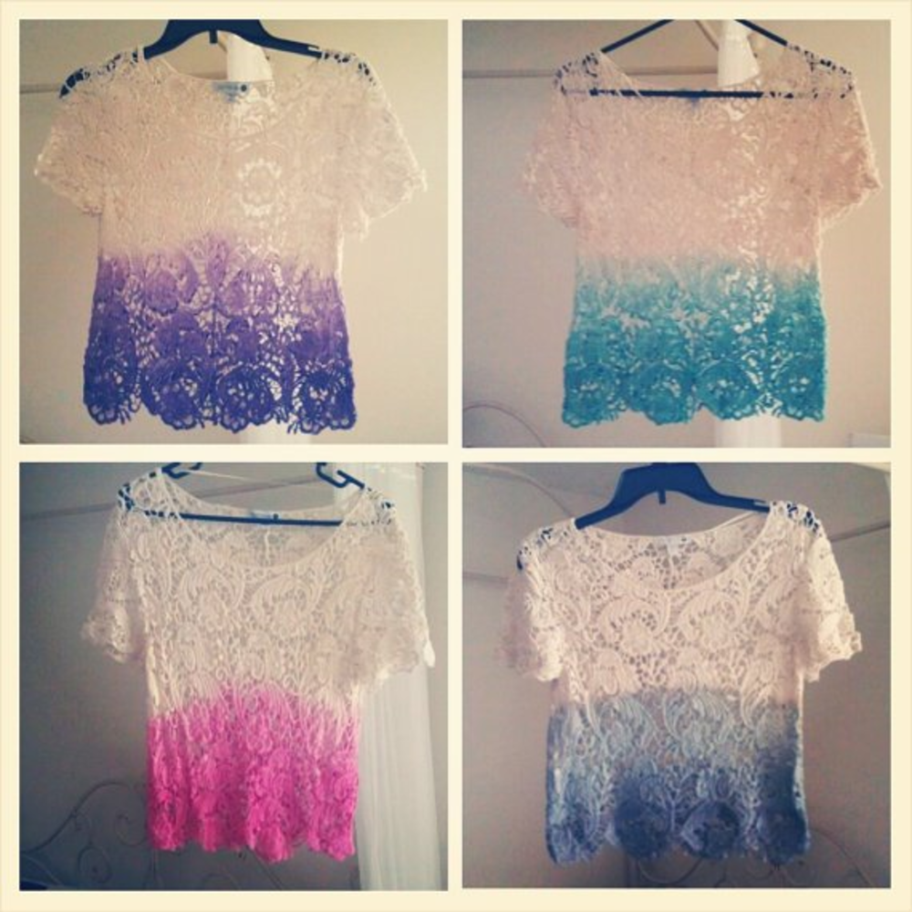 Custom Made - Handmade- Dip Dye Ombre Crochet Top