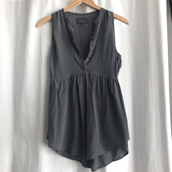 Patterson J. Kincaid Tops - Patterson J. Kincaid • Gray Silk Blouse