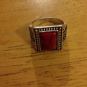Red bead ring