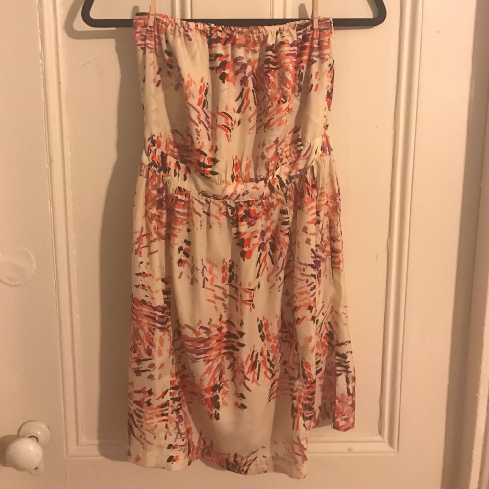 Ecote patterned strapless sundress