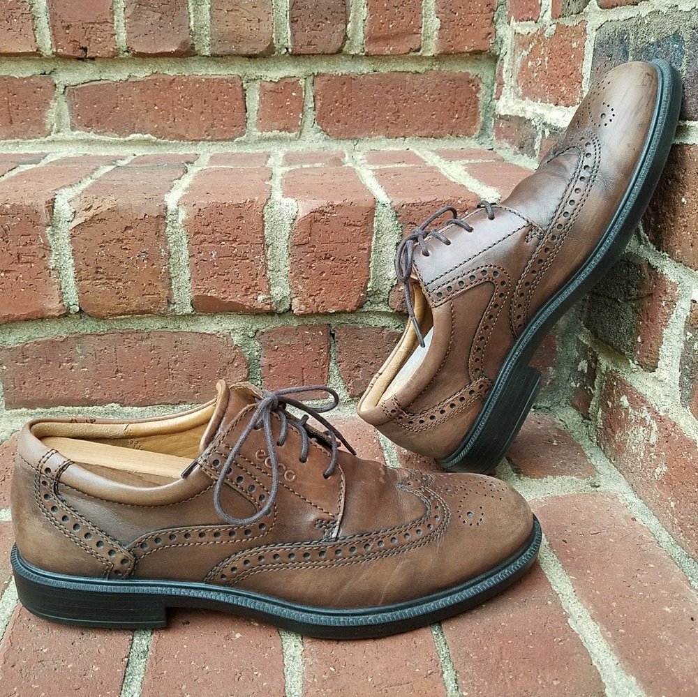Men's Ecco Harold leather Wingtip Oxfords - Picture 2 of 7