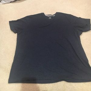Navy tshirt, slightly v neck