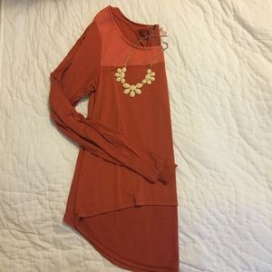 Burnt orange long sleeve shirt