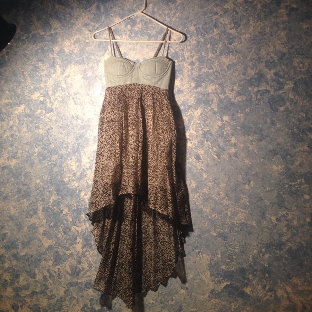 high-low denim bustier dress!!