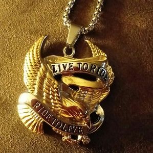 Live to Ride Pendant & Chain