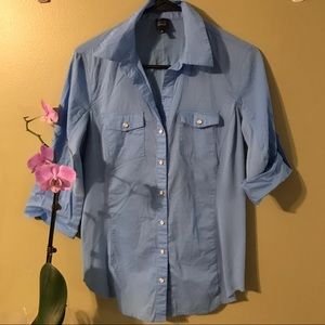 {Saks Fifth Avenue BLUE} "Button" down